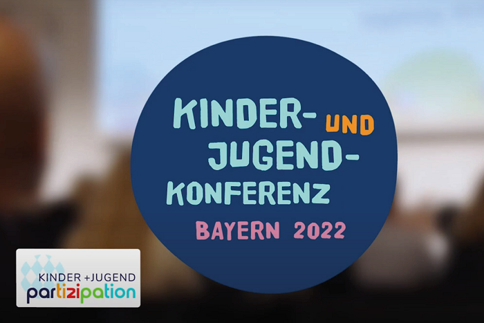 Vorschaubild Video mit Logo Kinder- und Jugend Partizipation und Kinder- und Jugendkonferenz 2022